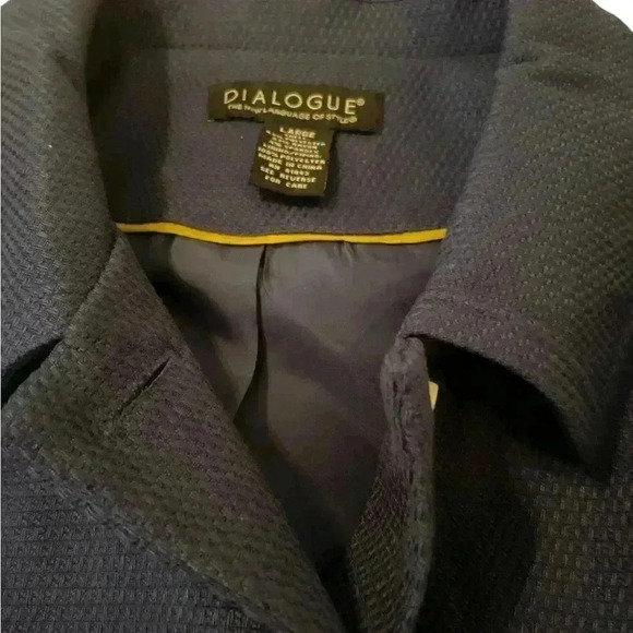 Women’s Royal Blue Button Front Peacoat by Dialogue size L - Picture 3 of 6